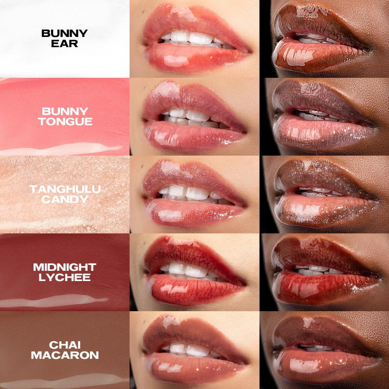 Sacheu Lip Elixir Nourishing and Hydrating Lipgloss - Moisturizing Plumping Lip Gloss Enriched with Collagen, Non-Sticky Lip Color Smooth High-Shine Finish, Vegan & Cruelty-Free, Bunny Tongue (Pink) - Image 2